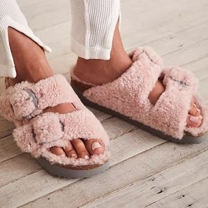 Birkenstock Papillio Chunky Big Buckle Shearling Sandals 💕